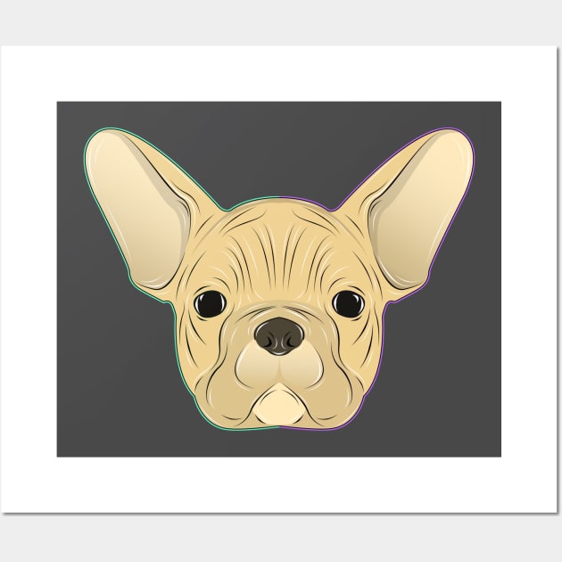 cute puppy face Wall Art by dwalikur